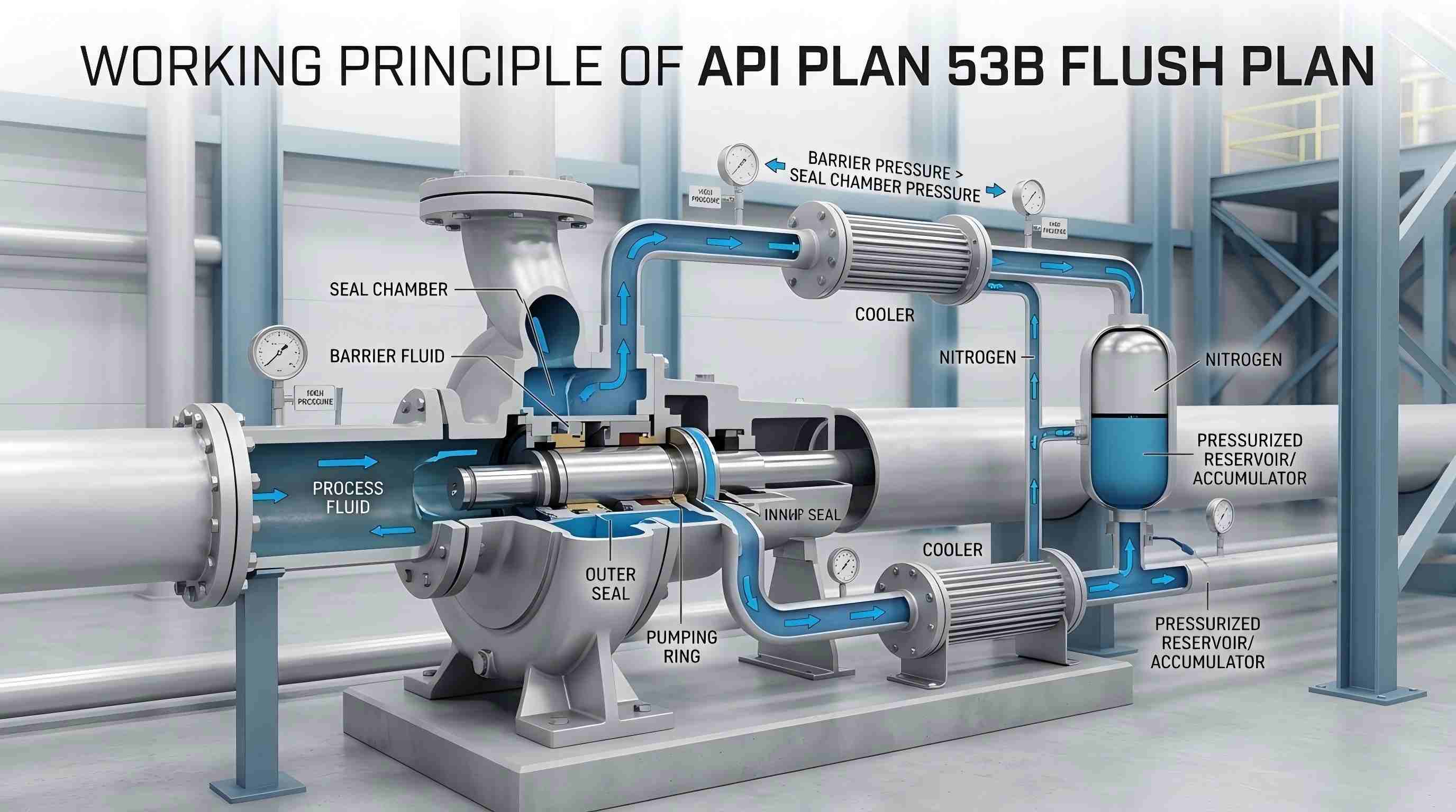 API PLAN 53B -huuhtelusuunnitelman toimintaperiaate