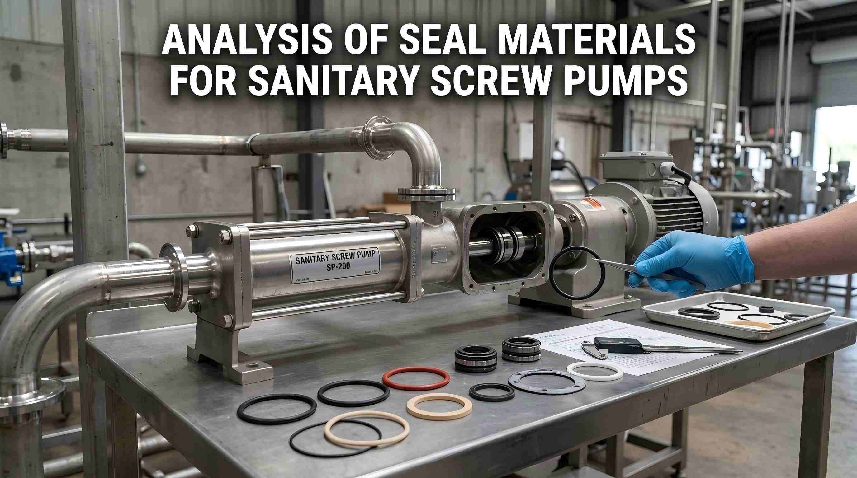Saniteettiruuvipumppujen tiivistemateriaalien analyysi